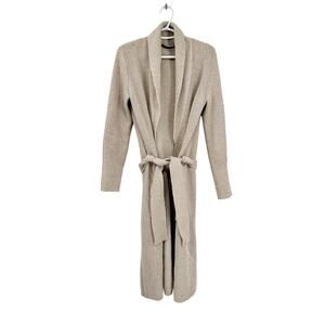 Jenni Kayne Fisherman Wool & Cashmere Tie Waist Long Cardigan Sweater Small